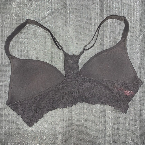 Gray Victoria’s Secret Front Clasp, Racerback Bra - Picture 2 of 4